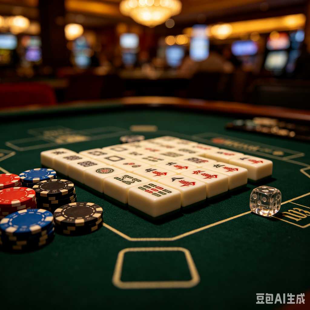 vintage text mahjong set